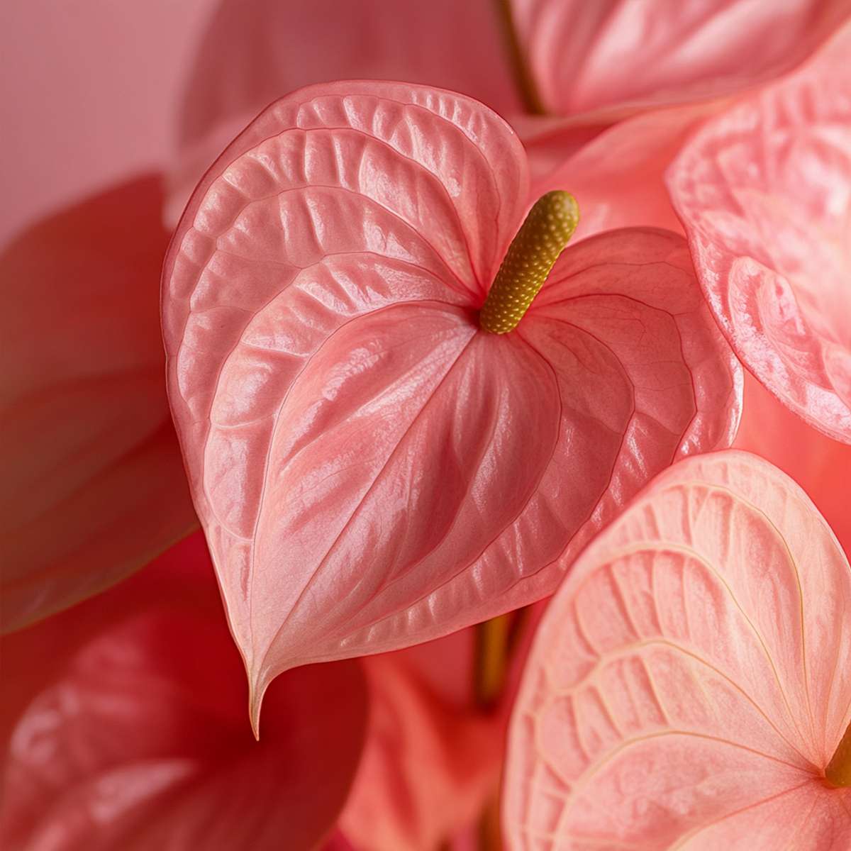 Anthurium Colorado Pink Laceleaf Houseplant - Height 40-55cm