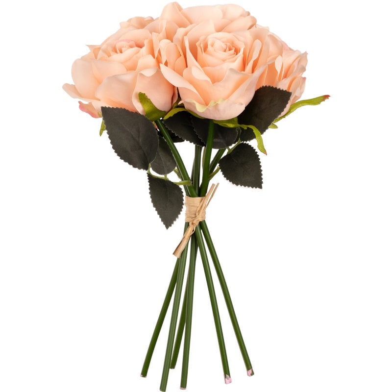 Artificial Champagne Roses: Bunch of 6
