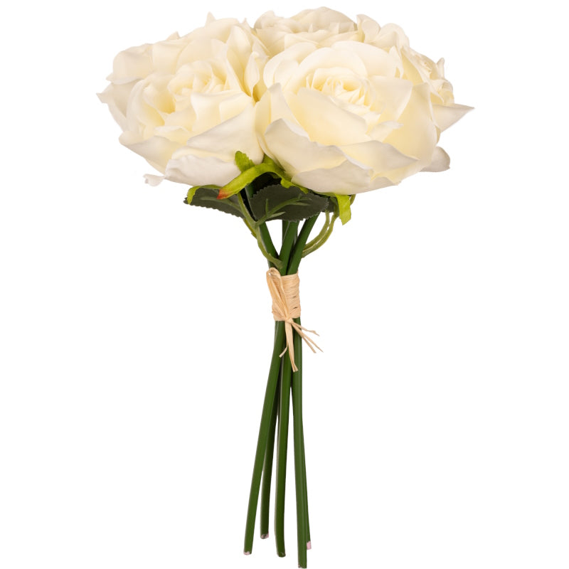 Artificial Cream Roses: Bunch of 6