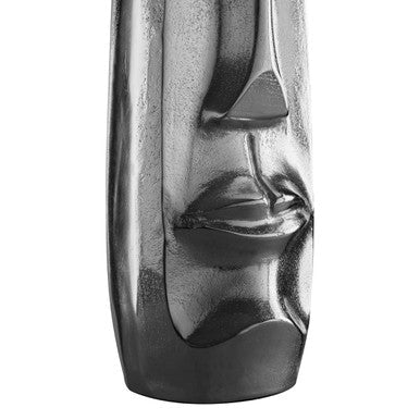 Small Silver Face Tall Vase | Viso