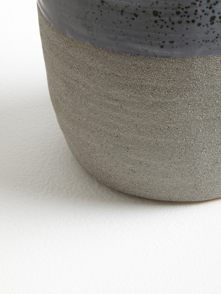Grey Speckled Bottled Vase | Caldera