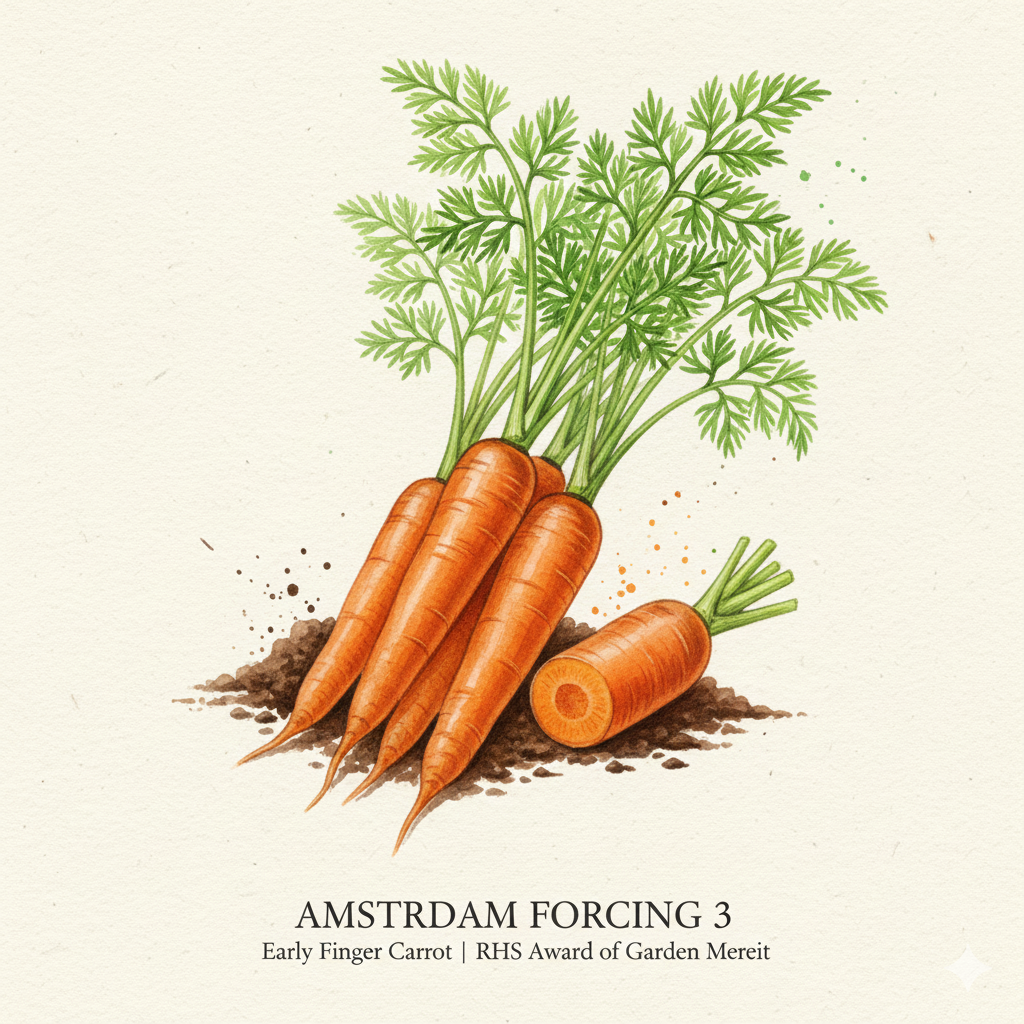 Early Harvest Carrot Seeds - Amsterdam Forcing 3 for Sweet, Tender Carrots