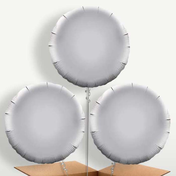 Silver Circle Helium Bunch of Balloons | Small Indoor Plants