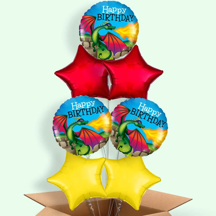 Dragon Happy Birthday Balloon in a Box Gift - 7 Balloon | Small Indoor Plants
