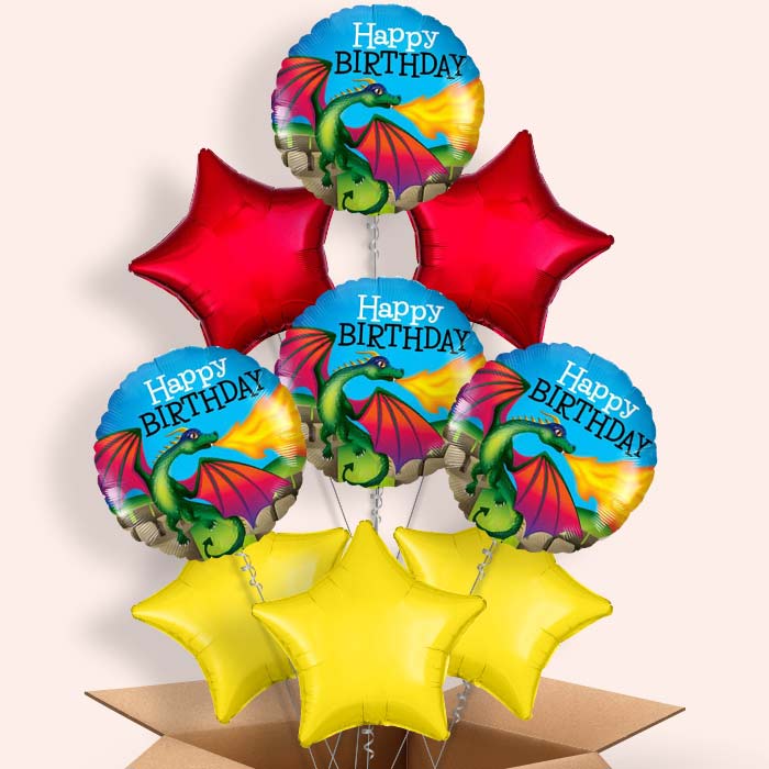 Dragon Happy Birthday Balloon in a Box Gift - 9 Balloon | Small Indoor Plants