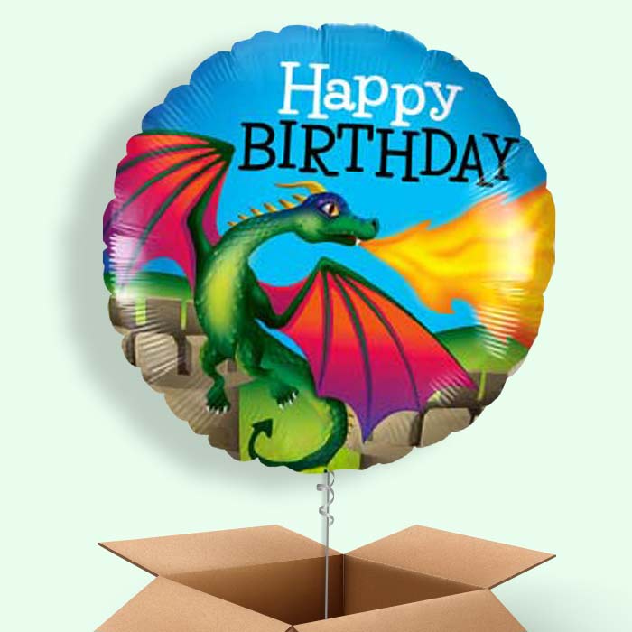 Dragon Happy Birthday Balloon in a Box Gift - 1 Balloon | Small Indoor Plants
