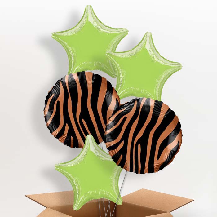 Tiger | Stripes Print Balloon in a Box - 5 Balloon | Small Indoor Plants