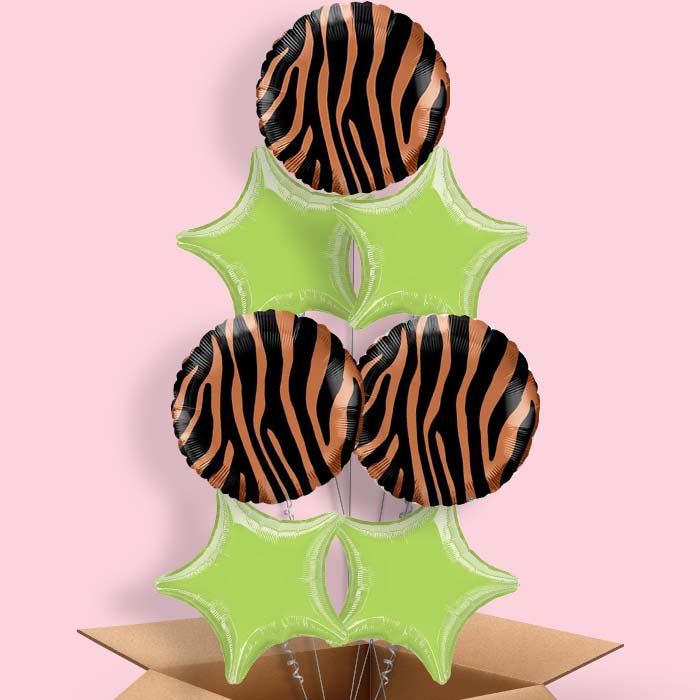 Tiger | Stripes Print Balloon in a Box - 7 Balloon | Small Indoor Plants