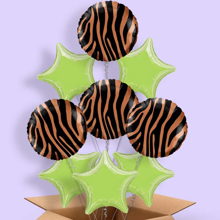 Tiger | Stripes Print Balloon in a Box - 9 Balloon | Small Indoor Plants