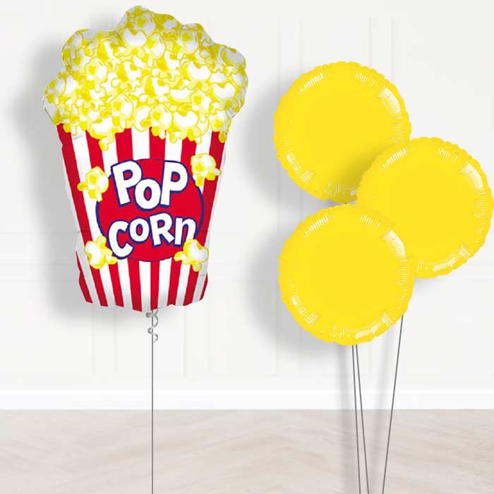 Popcorn Movie Inflated Helium Balloons Delivered