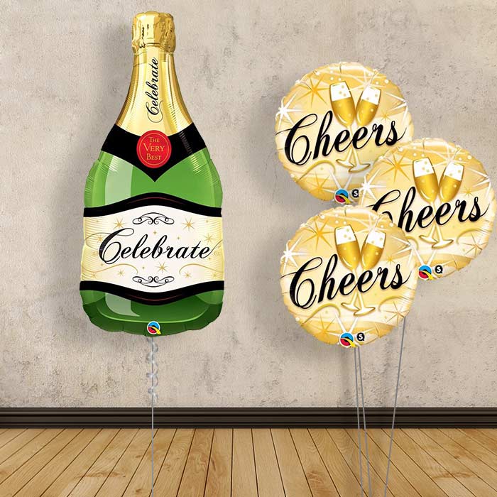 Champagne Bottle Balloon Bouquet in a Box