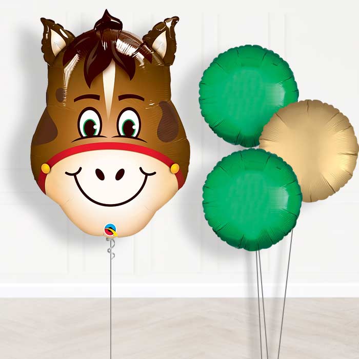 Horse Head Inflated Helium Balloons Delivered