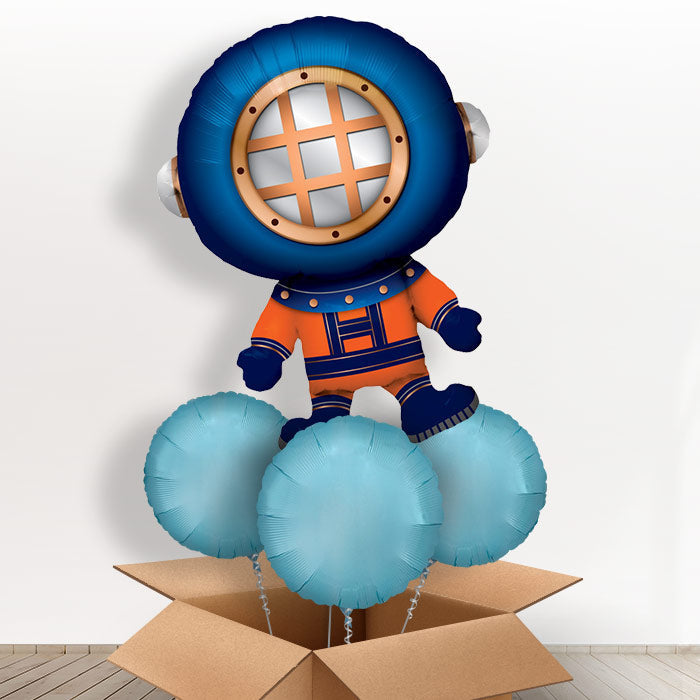 Scuba Diver Balloon in a Box - With 3 Plain Balloons | Small Indoor Plants