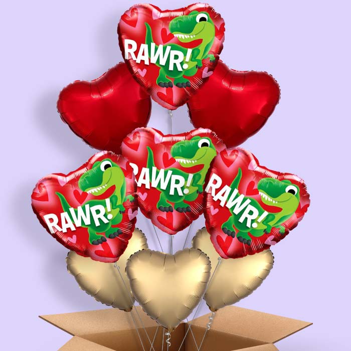 Rawr Dinosaur Balloon in a Box - 9 Balloon | Small Indoor Plants