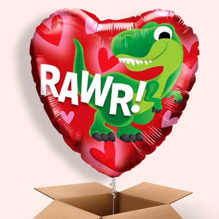 Rawr Dinosaur Balloon in a Box - 1 Balloon | Small Indoor Plants