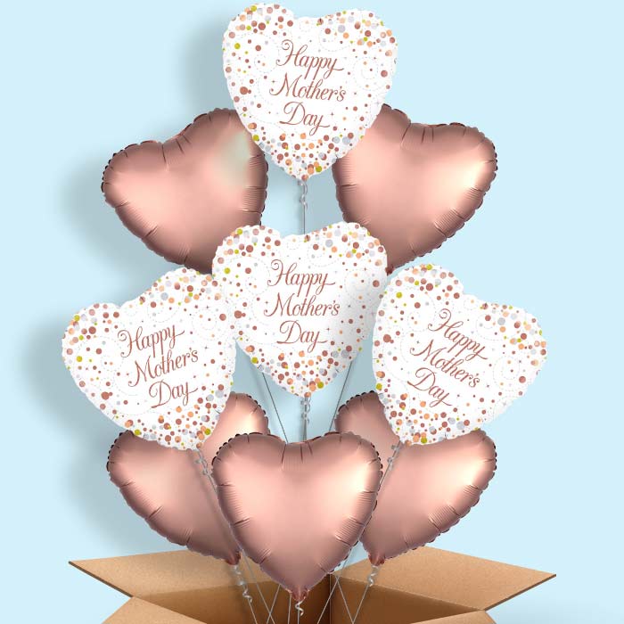 Mother’s Day Confetti Balloon Rose Gold in a Box