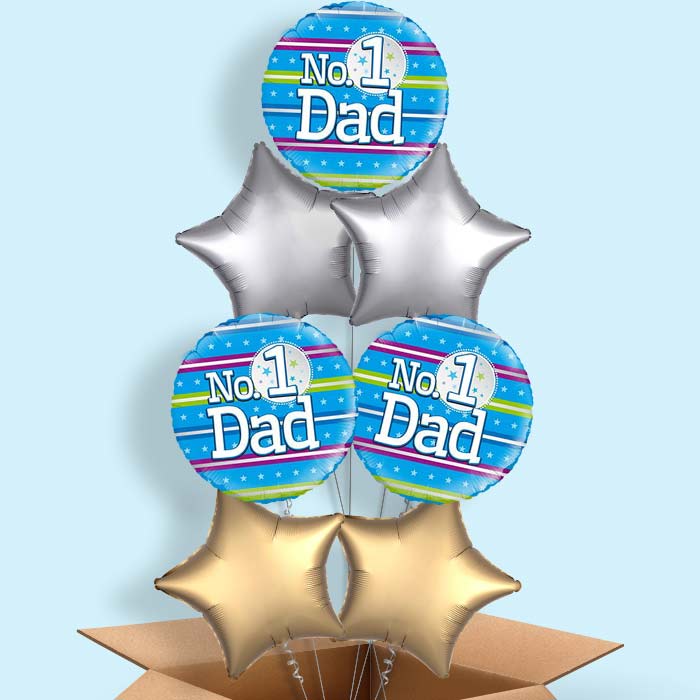 No 1 Dad Balloon in a Box - 7 Balloon | Small Indoor Plants