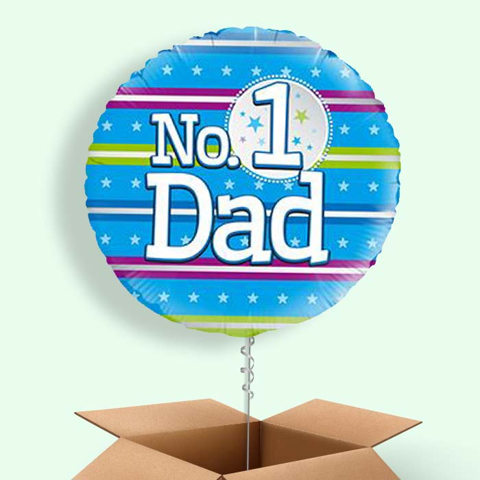 No 1 Dad Balloon in a Box - 1 Balloon | Small Indoor Plants