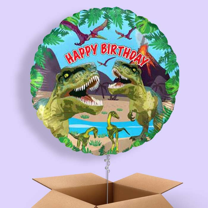 Birthday Dinosaur Balloons in a Box - 1 Balloon | Small Indoor Plants