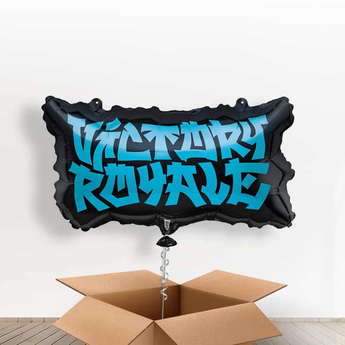 Fortnite Victory Royale Giant Balloon in a Box Gift - With 3 Themed Balloons | Small Indoor Plants
