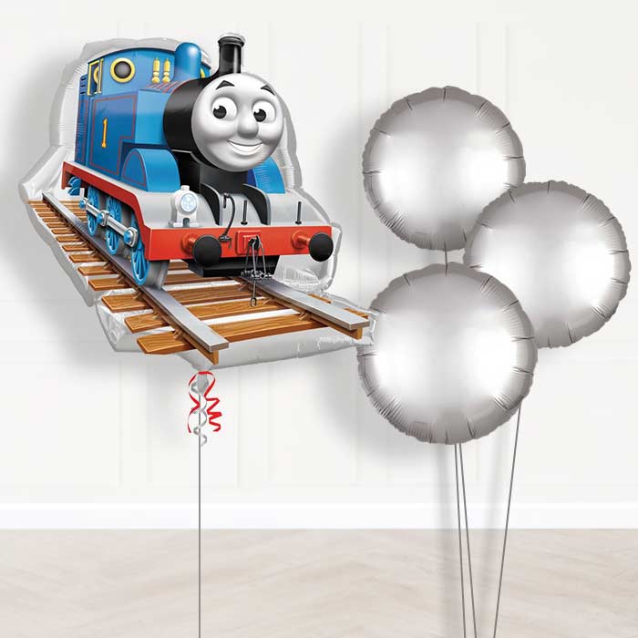 Thomas Balloon Bouquet in a Box - Plain Bouquet | Small Indoor Plants