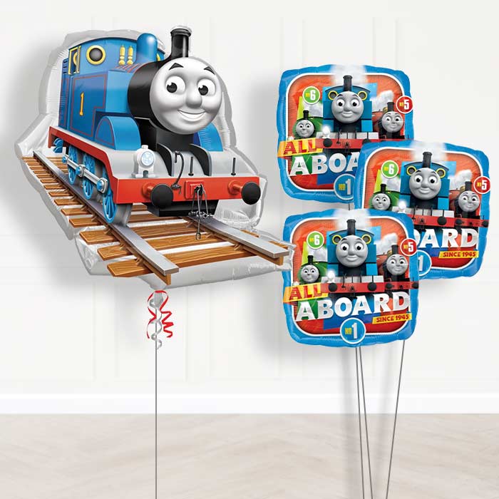 Thomas Balloon Bouquet in a Box - Themed Bouquet | Small Indoor Plants