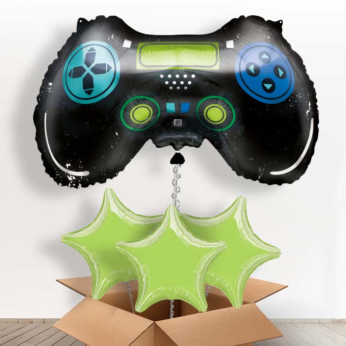 Giant Game Controller Foil Balloon in a Box - With 3 Plain Balloons | Small Indoor Plants