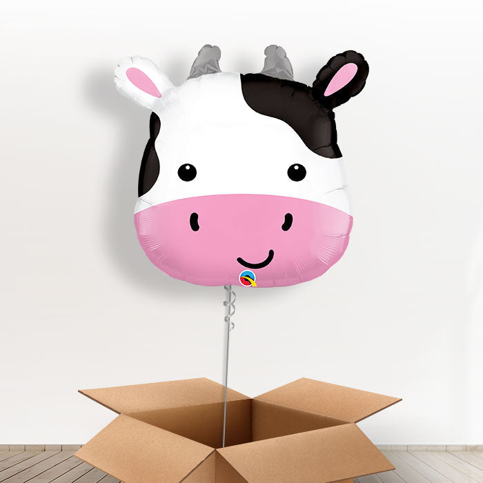 Holstein Cow Balloon in a Box