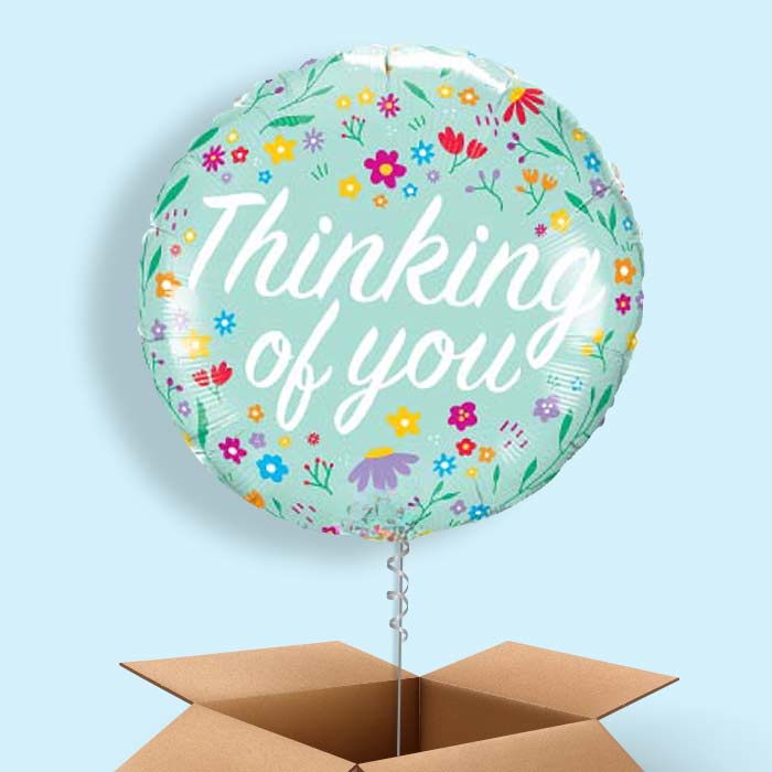 Floral Thinking of You Balloon in a Box