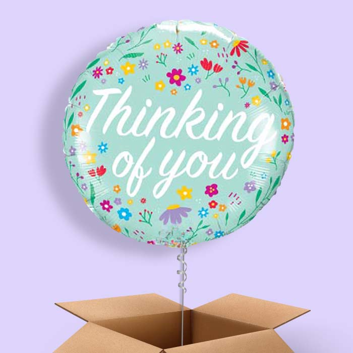 Floral Thinking of You Balloon in a Box