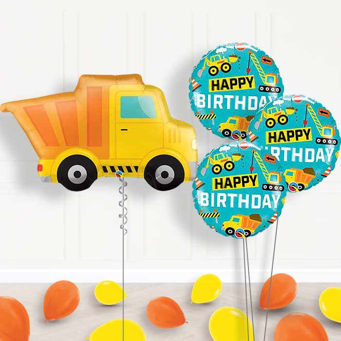 Construction Balloon Bouquet - Themed Bouquet and Latex | Small Indoor Plants