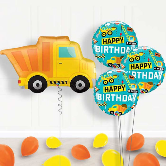 Construction Balloon Bouquet - Themed Bouquet and Latex | Small Indoor Plants