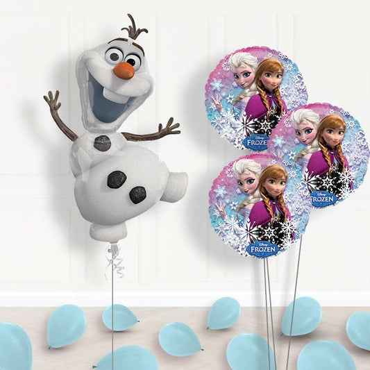 Frozen Olaf Balloon Bouquet in a Box - Themed Bouquet and Latex | Small Indoor Plants