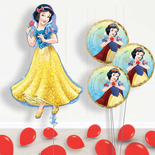 Snow White Balloon Bouquet Delivered Inflated - Themed Bouquet and Latex | Small Indoor Plants