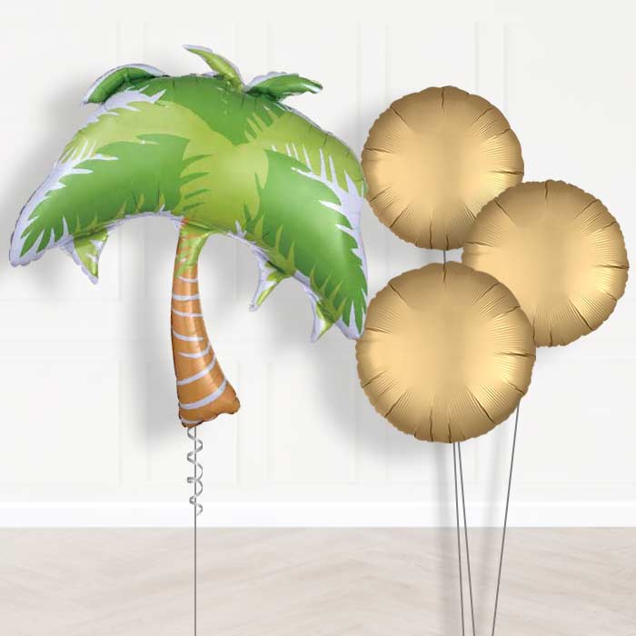 Palm Tree Helium Balloon Bouquet Delivered - Plain Bouquet | Small Indoor Plants