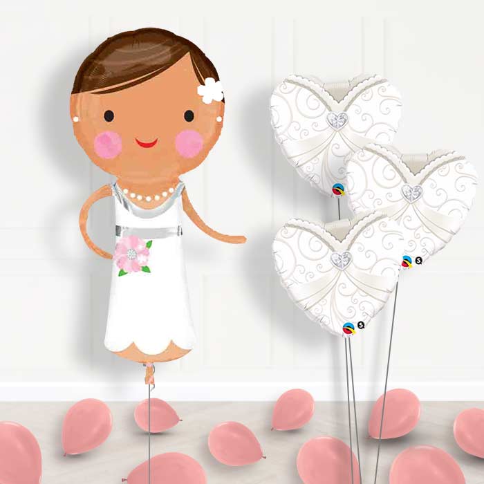 Wedding Balloon Displays - Lovely Bride - Themed Bouquet and Latex | Small Indoor Plants