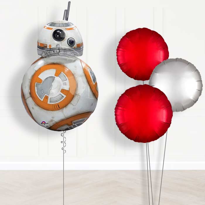 BB8 Star Wars Balloon Bouquet Delivered - Plain Bouquet | Small Indoor Plants