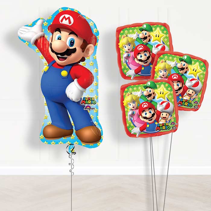 Super Mario Balloon Bouquet in a Box Gift