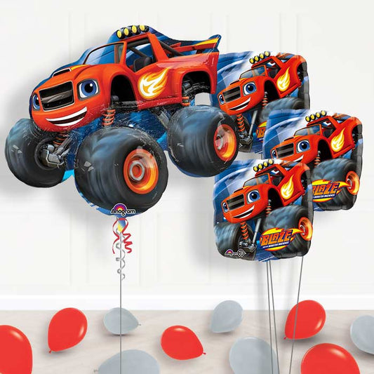 Blaze & The Monster Machines Balloon in a Box - Themed Bouquet and Latex | Small Indoor Plants