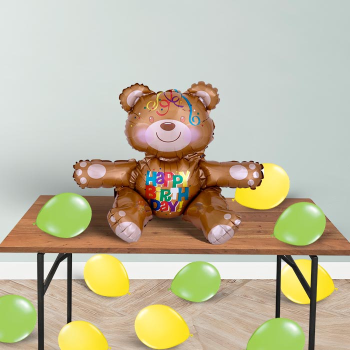 Teddy Bear Sitter Balloon Decoration - Sitter Balloon | Small Indoor Plants