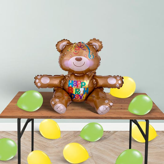 Teddy Bear Sitter Balloon Decoration - Sitter Balloon | Small Indoor Plants