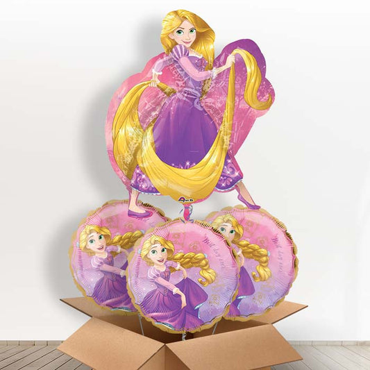 Giant Rapunzel Shaped Helium Balloon in a Box - With 3 Themed Balloons | Small Indoor Plants