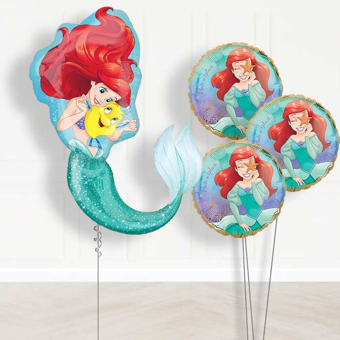 Little Mermaid Helium Balloon Bouquet Delivered