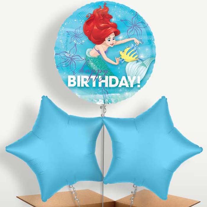 Ariel Birthday Bunch of Balloons inflated with Helium | Small Indoor Plants