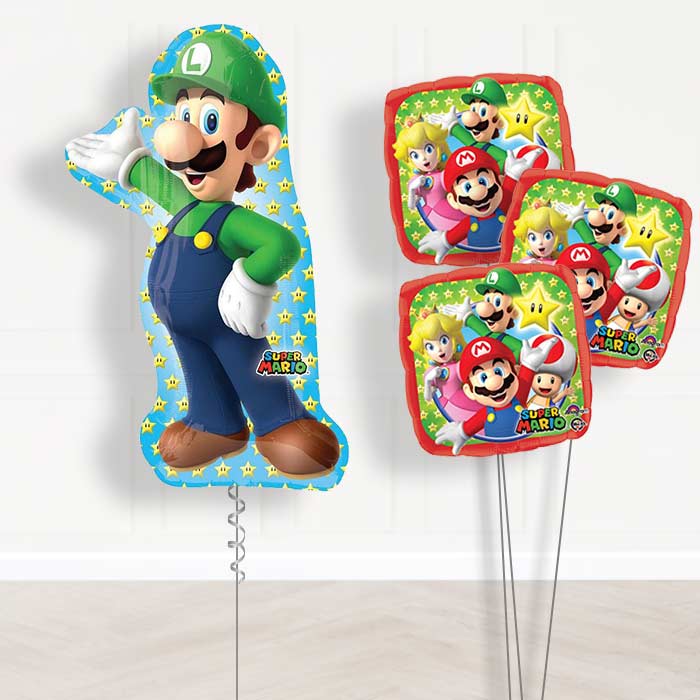 Luigi Balloon Bouquet Delivered in a Box