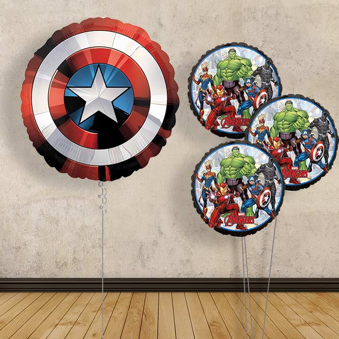Captain America Helium Balloon Bouquet - Themed Bouquet | Small Indoor Plants