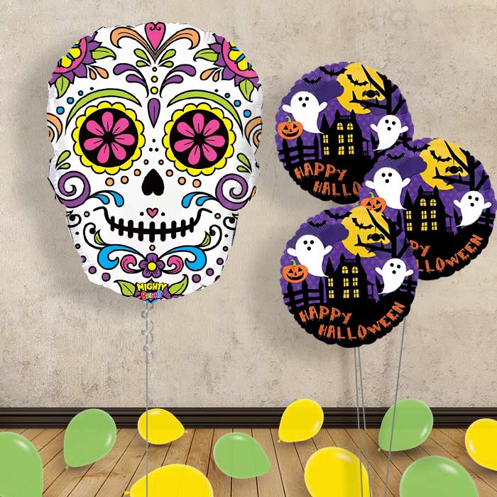 Giant Skull Day of the Dead Balloons in a Box