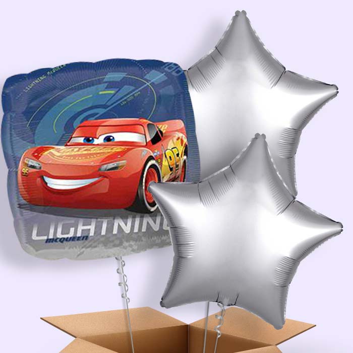 Disney Cars Helium Balloons In a Box - 3 Balloon | Small Indoor Plants