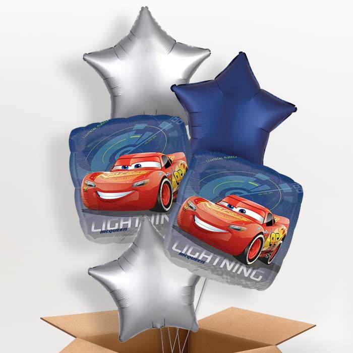 Disney Cars Helium Balloons In a Box - 5 Balloon | Small Indoor Plants