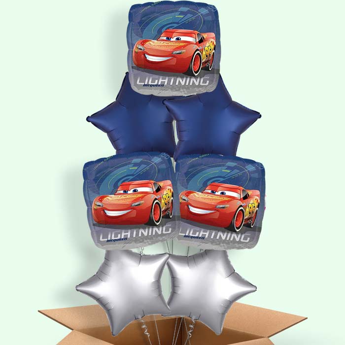 Disney Cars Helium Balloons In a Box - 7 Balloon | Small Indoor Plants